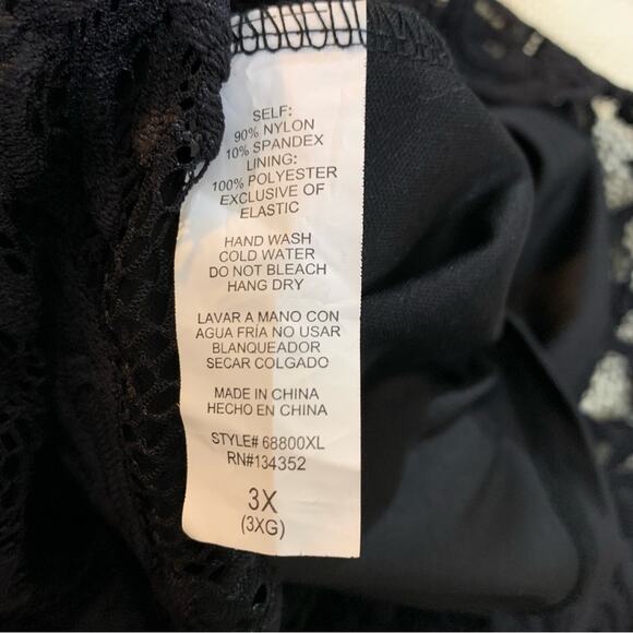 Binance black lace‎ dress plus size 3X - Picture 6 of 7